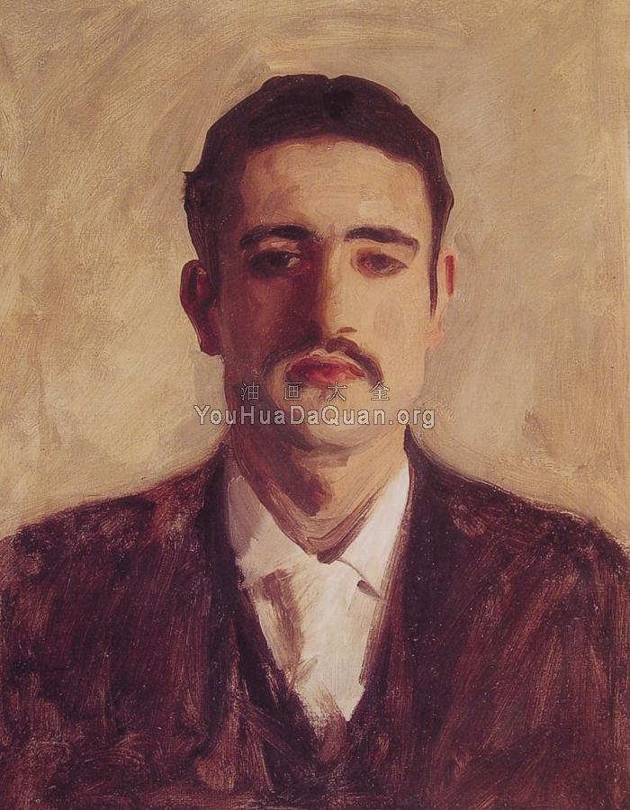 Portrait of a Man,Probably Nicola D'Inverno - 约翰·辛格·萨金特